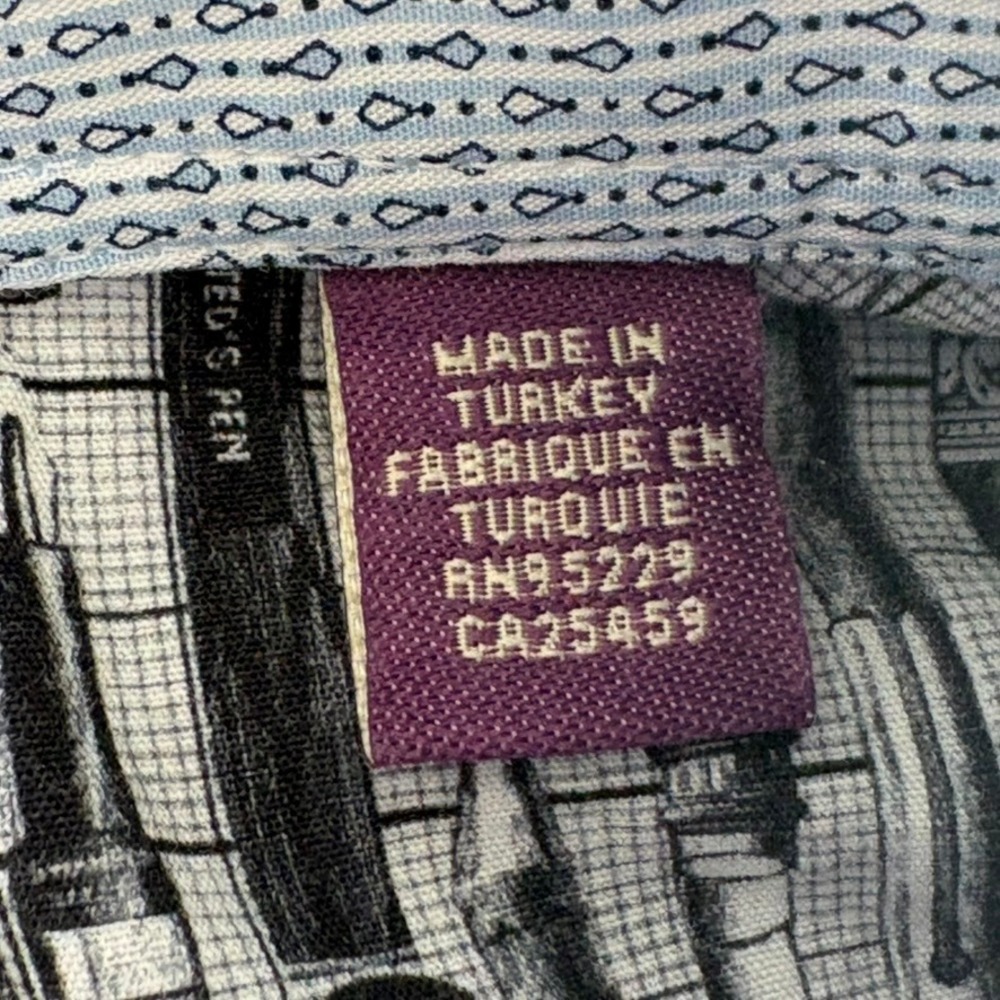 Ted Baker Archive Dress Shirt Men 16 Blue Stripe French Cuff Excellent Condition - Picture 6 of 16